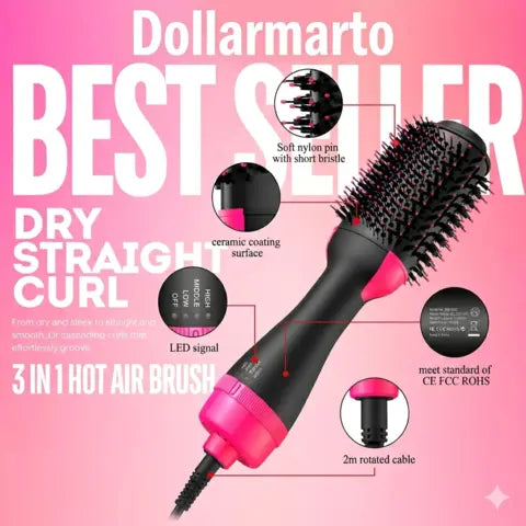 3-in-1 Hair Dryer, Brush