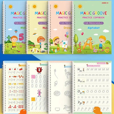 4pcs Sank Magic Practice Copybook Pen