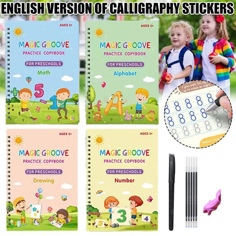 4pcs Sank Magic Practice Copybook Pen
