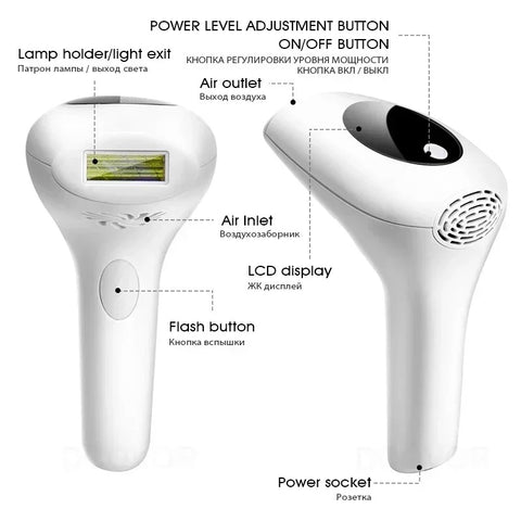 900000 Flashes Laser Epilator Instrume Permanent IPL Hair Removal
