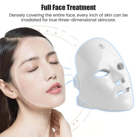 7-Color LED Light Therapy Face Mask - Anti-Aging Skincare Device