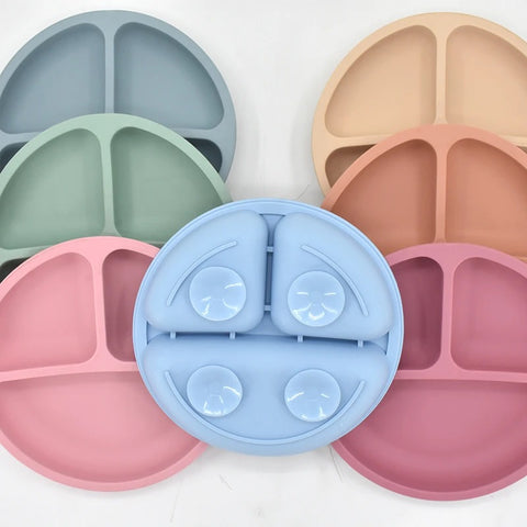 5Pcs/Set Baby Soft Silicone Tableware