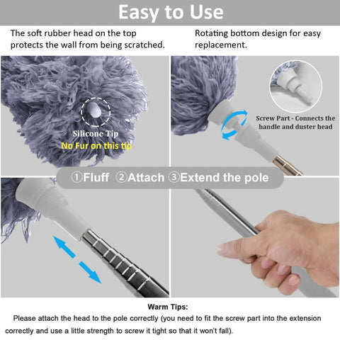 Microfiber Duster with Extension Pole