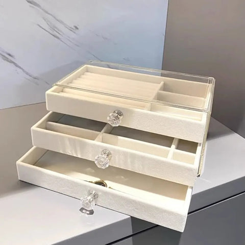 Jewelry Organizer Acrylic  3-Layer Dust-Proof