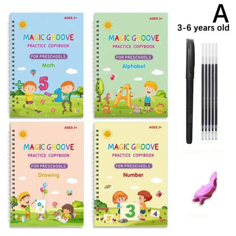 4pcs Sank Magic Practice Copybook Pen