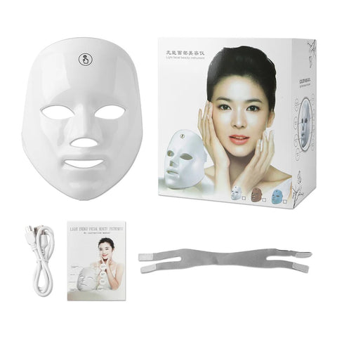 7-Color LED Light Therapy Face Mask - Anti-Aging Skincare Device